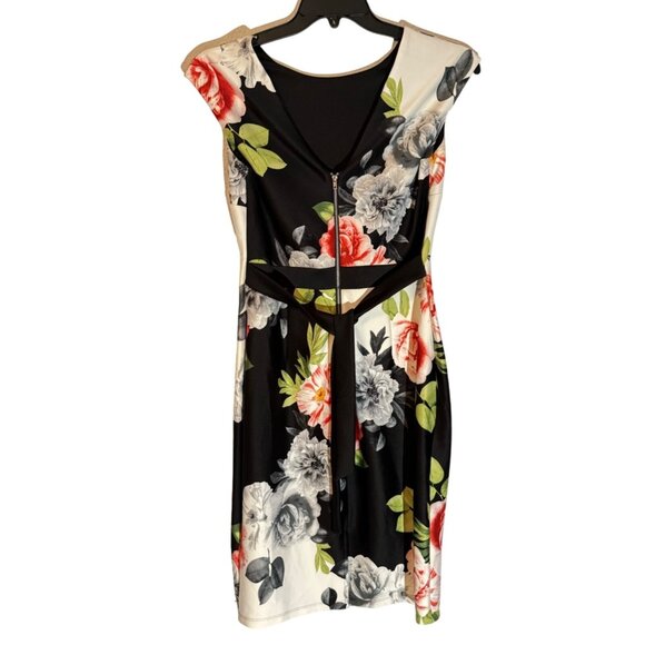 Kate & Lily Floral Print Dress Size 10 black multi stretch floral women dress - Picture 7 of 12